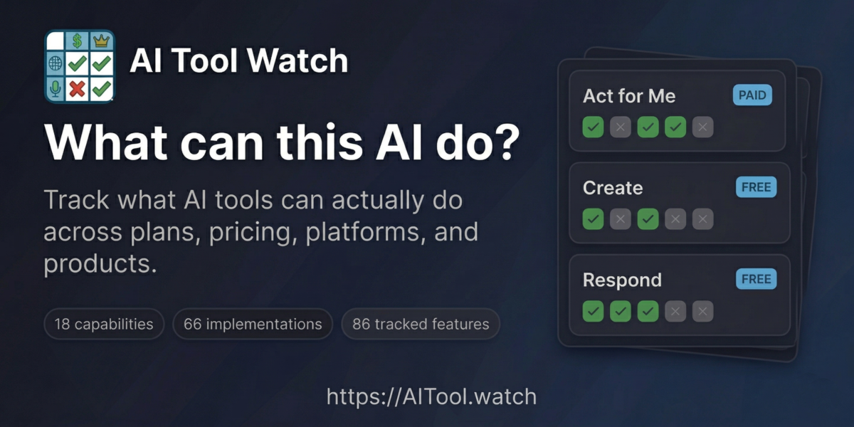 AI Tool Watch social preview
